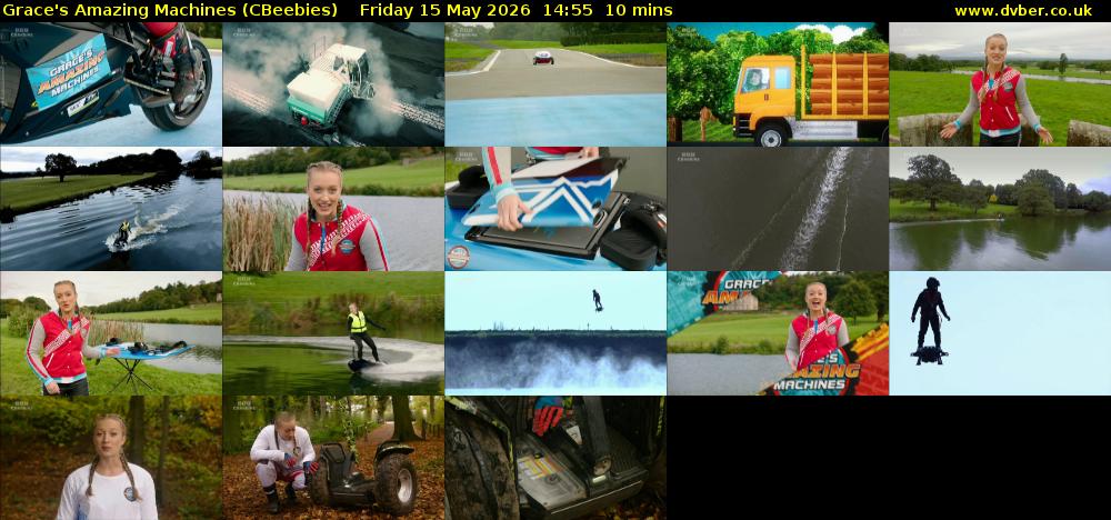 Grace's Amazing Machines (CBeebies) Friday 15 May 2026 14:55 - 15:05