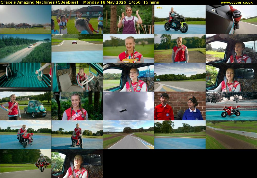 Grace's Amazing Machines (CBeebies) Monday 18 May 2026 14:50 - 15:05