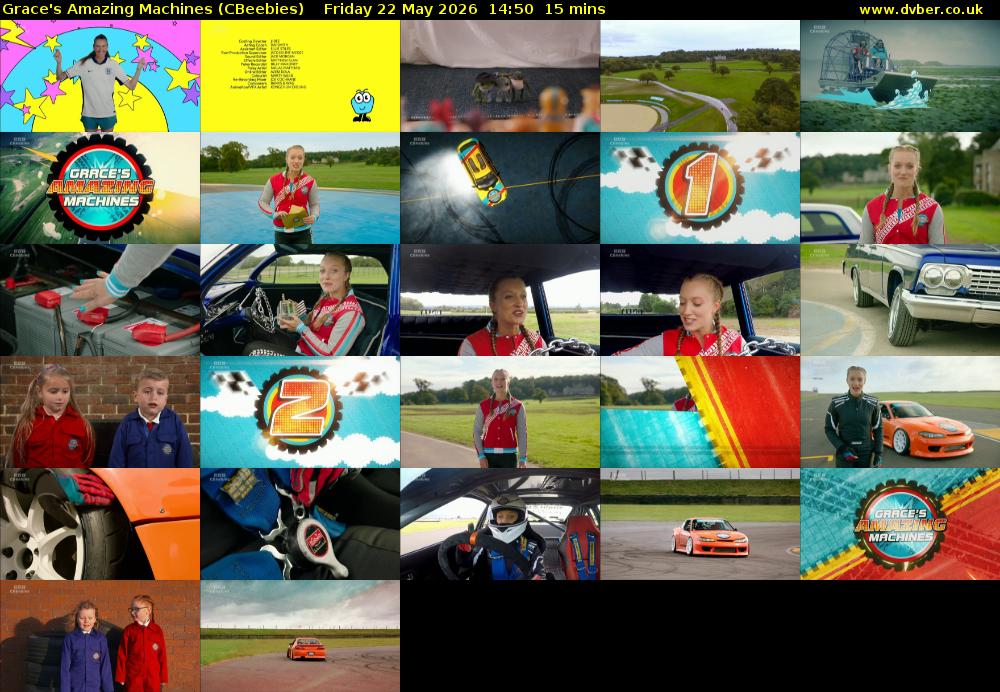 Grace's Amazing Machines (CBeebies) Friday 22 May 2026 14:50 - 15:05