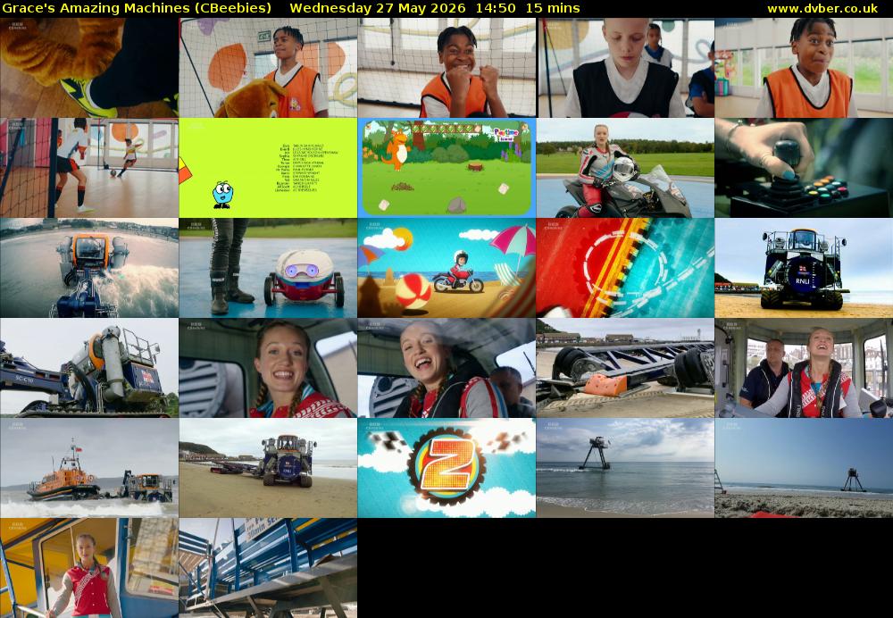 Grace's Amazing Machines (CBeebies) Wednesday 27 May 2026 14:50 - 15:05