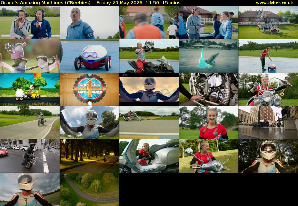 Grace's Amazing Machines (CBeebies) Friday 29 May 2026 14:50 - 15:05
