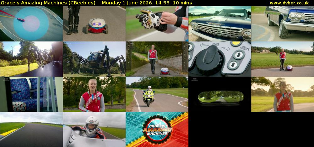 Grace's Amazing Machines (CBeebies) Monday 1 June 2026 14:55 - 15:05