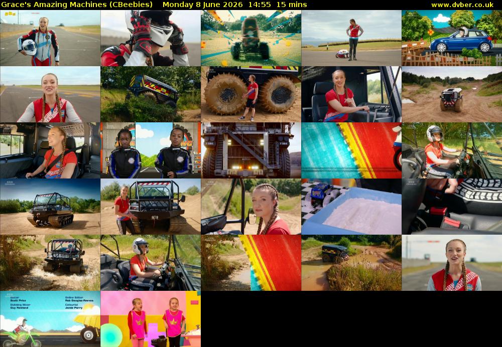 Grace's Amazing Machines (CBeebies) Monday 8 June 2026 14:55 - 15:10