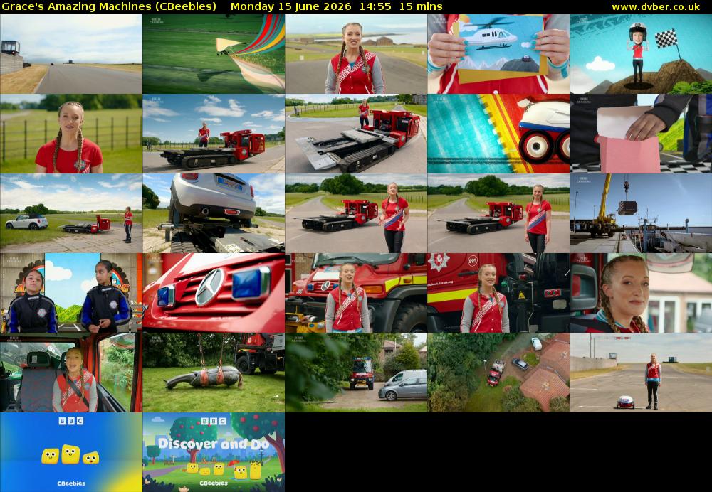 Grace's Amazing Machines (CBeebies) Monday 15 June 2026 14:55 - 15:10