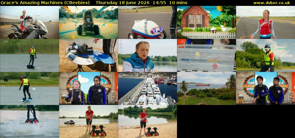 Grace's Amazing Machines (CBeebies) Thursday 18 June 2026 14:55 - 15:05
