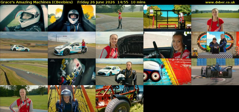 Grace's Amazing Machines (CBeebies) Friday 26 June 2026 14:55 - 15:05