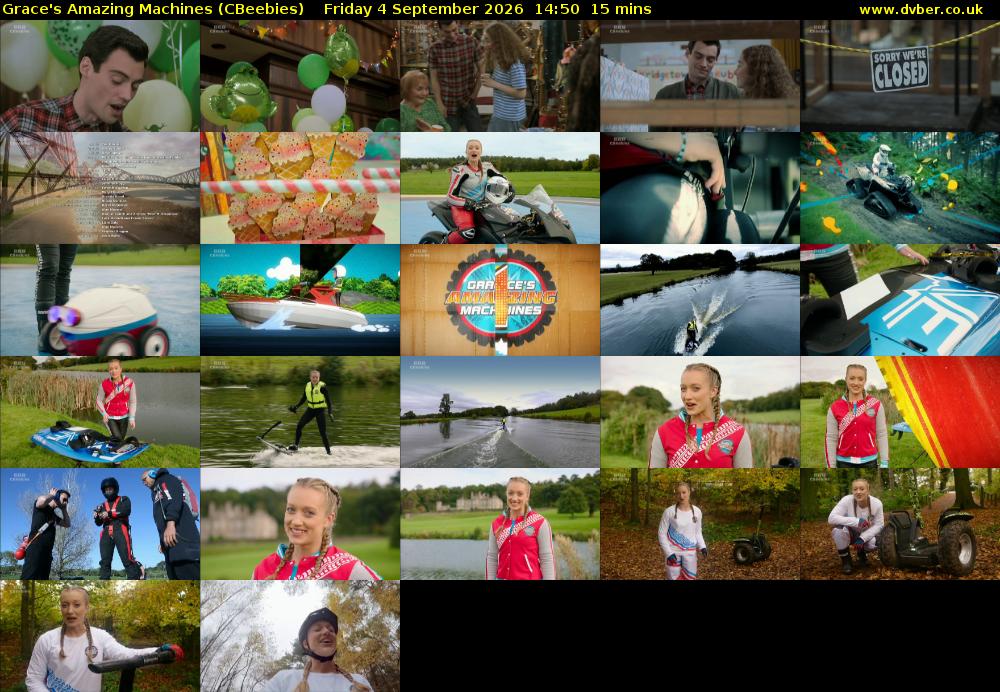 Grace's Amazing Machines (CBeebies) Friday 4 September 2026 14:50 - 15:05