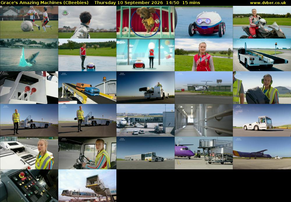 Grace's Amazing Machines (CBeebies) Thursday 10 September 2026 14:50 - 15:05