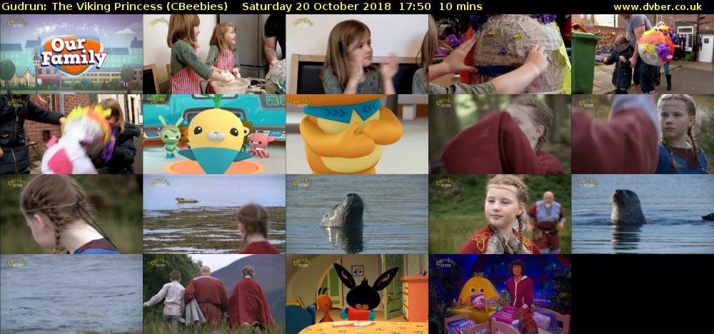 Gudrun: The Viking Princess (CBeebies) Saturday 20 October 2018 17:50 - 18:00