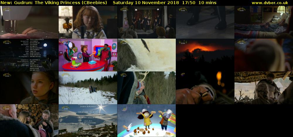 Gudrun: The Viking Princess (CBeebies) Saturday 10 November 2018 17:50 - 18:00