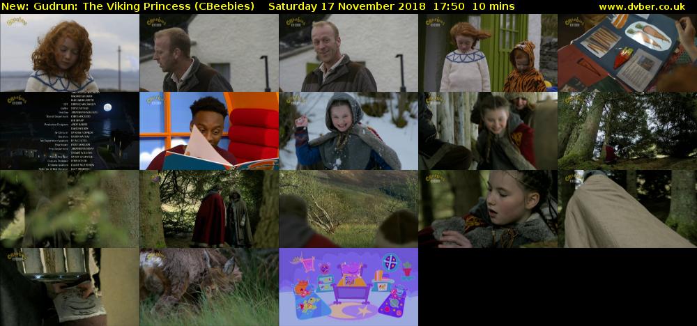 Gudrun: The Viking Princess (CBeebies) Saturday 17 November 2018 17:50 - 18:00