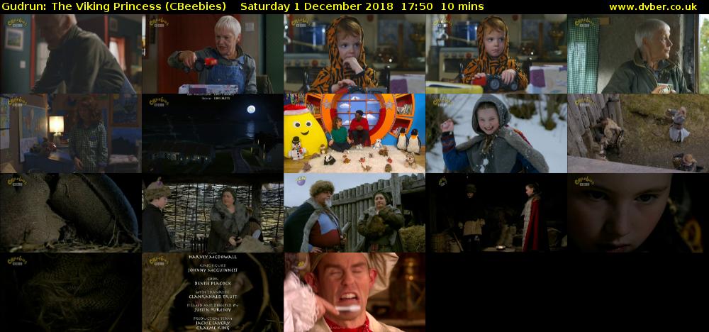 Gudrun: The Viking Princess (CBeebies) Saturday 1 December 2018 17:50 - 18:00