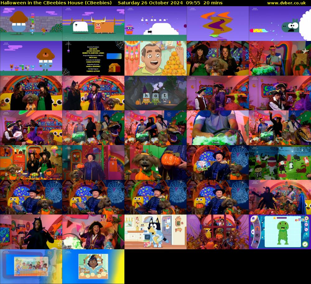 Halloween in the CBeebies House (CBeebies) Saturday 26 October 2024 09:55 - 10:15