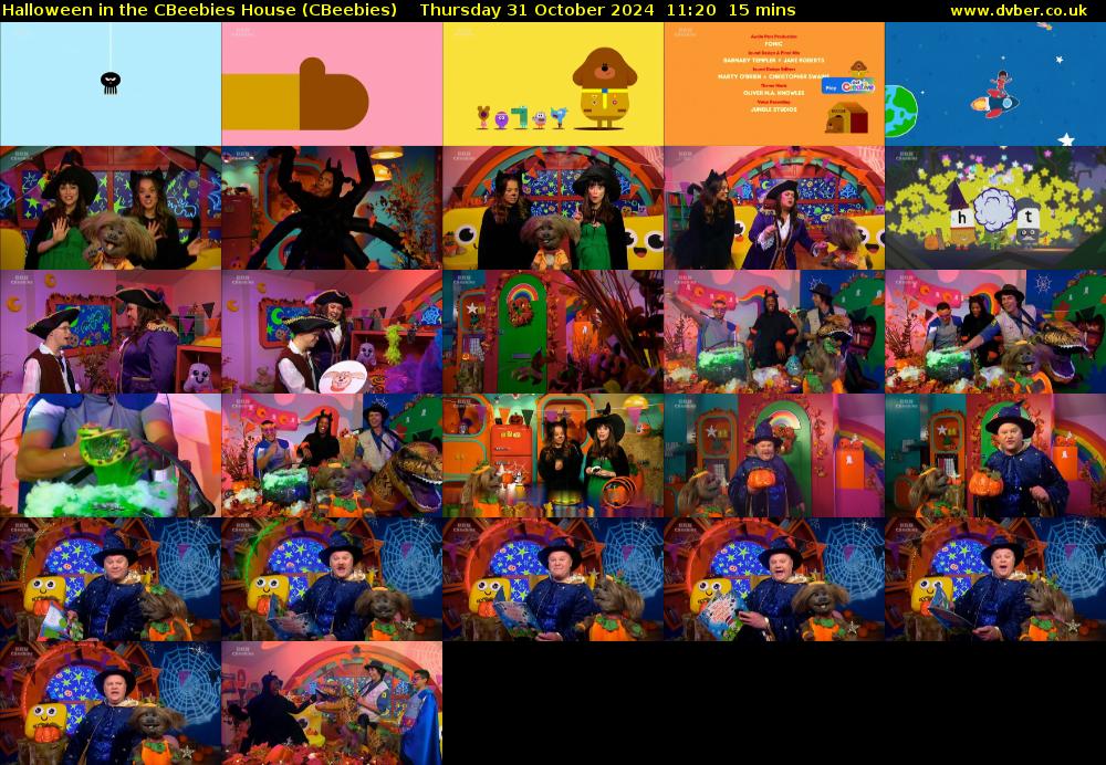 Halloween in the CBeebies House (CBeebies) Thursday 31 October 2024 11:20 - 11:35