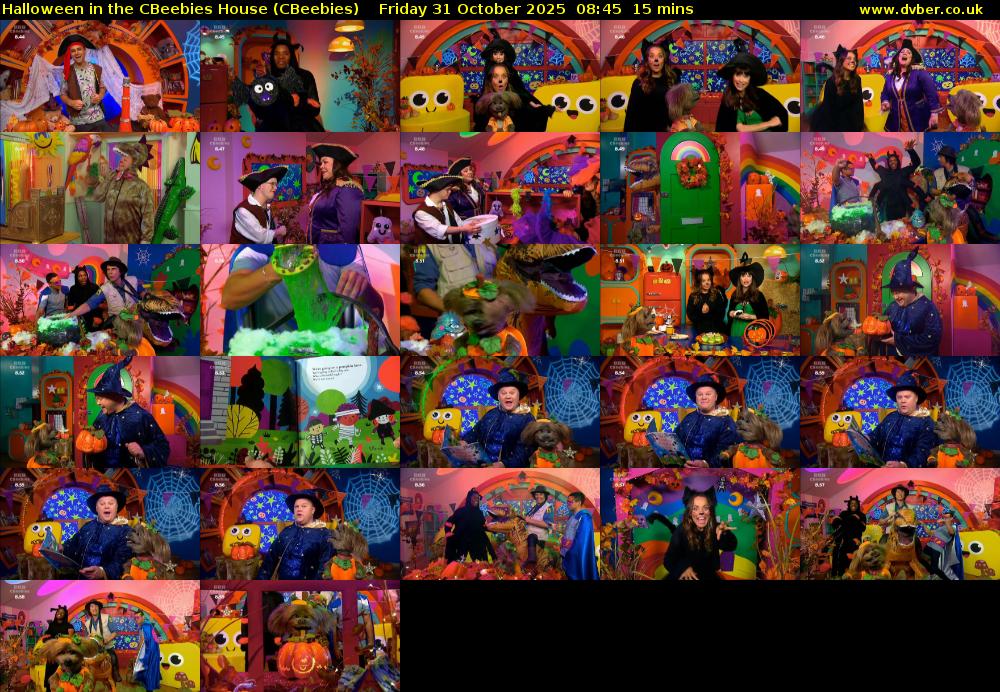 Halloween in the CBeebies House (CBeebies) Friday 31 October 2025 08:45 - 09:00