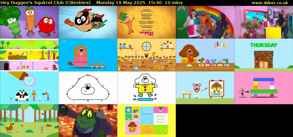 Hey Duggee's Squirrel Club (CBeebies) Monday 19 May 2025 15:40 - 15:50