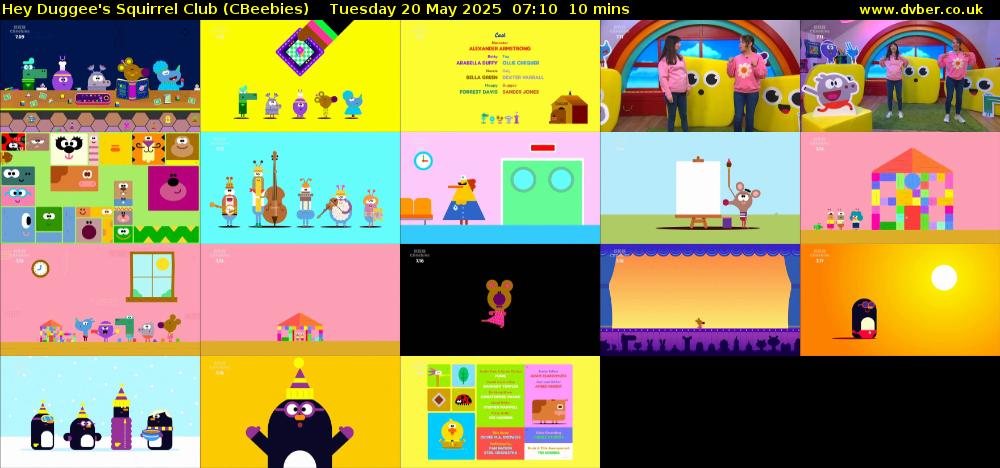 Hey Duggee's Squirrel Club (CBeebies) Tuesday 20 May 2025 07:10 - 07:20