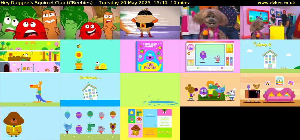 Hey Duggee's Squirrel Club (CBeebies) Tuesday 20 May 2025 15:40 - 15:50