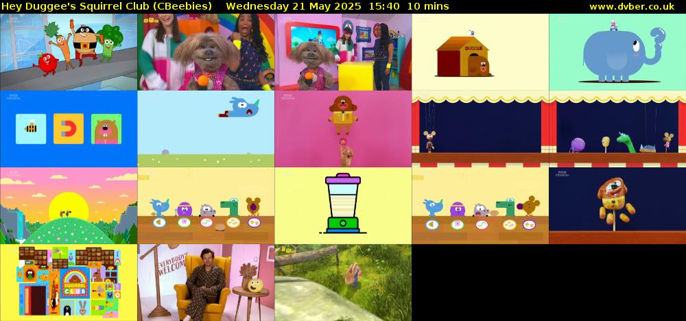 Hey Duggee's Squirrel Club (CBeebies) Wednesday 21 May 2025 15:40 - 15:50