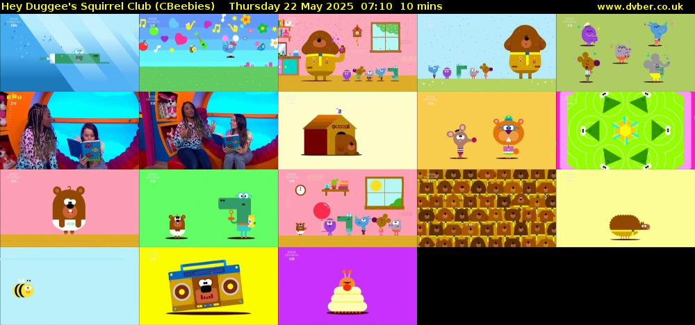 Hey Duggee's Squirrel Club (CBeebies) Thursday 22 May 2025 07:10 - 07:20