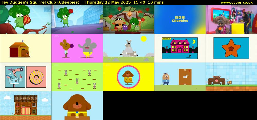 Hey Duggee's Squirrel Club (CBeebies) Thursday 22 May 2025 15:40 - 15:50