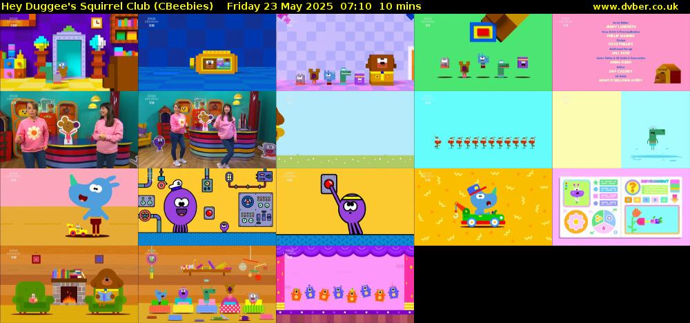 Hey Duggee's Squirrel Club (CBeebies) Friday 23 May 2025 07:10 - 07:20