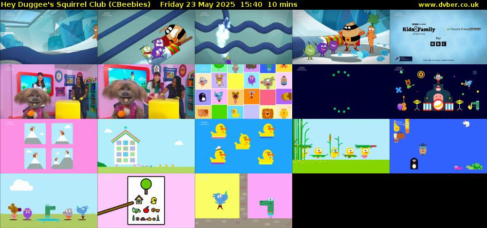 Hey Duggee's Squirrel Club (CBeebies) Friday 23 May 2025 15:40 - 15:50
