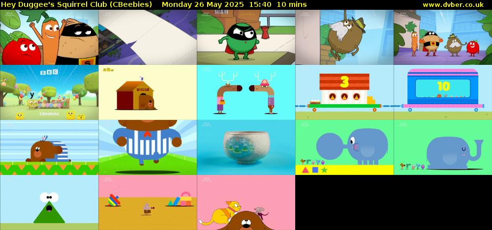 Hey Duggee's Squirrel Club (CBeebies) Monday 26 May 2025 15:40 - 15:50