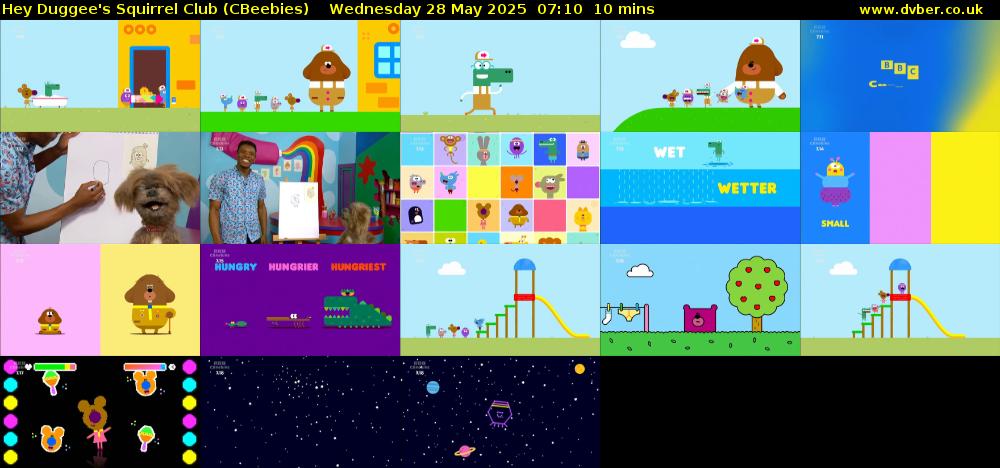 Hey Duggee's Squirrel Club (CBeebies) Wednesday 28 May 2025 07:10 - 07:20