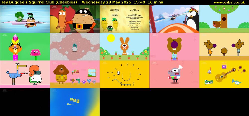 Hey Duggee's Squirrel Club (CBeebies) Wednesday 28 May 2025 15:40 - 15:50