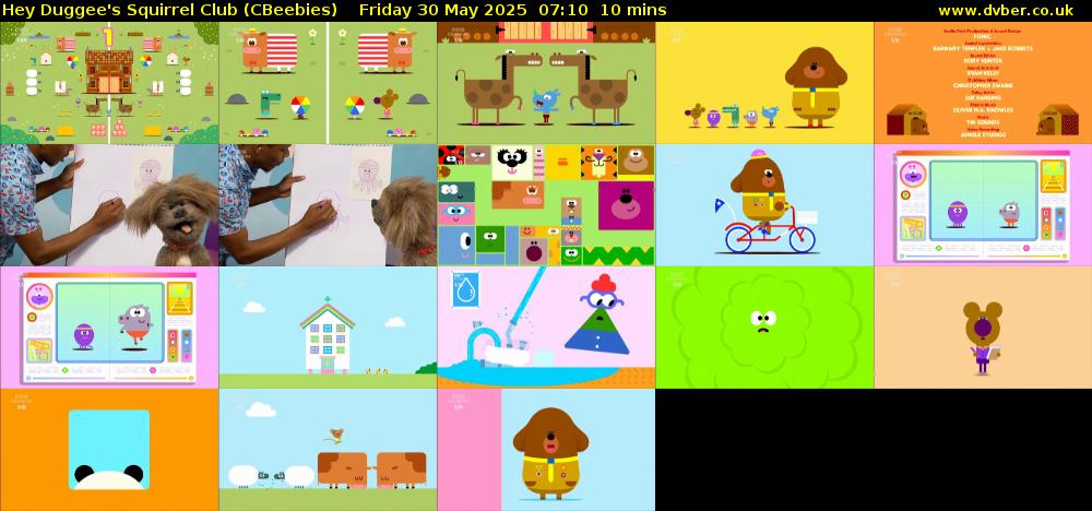 Hey Duggee's Squirrel Club (CBeebies) Friday 30 May 2025 07:10 - 07:20