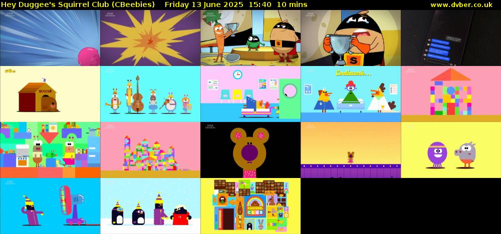 Hey Duggee's Squirrel Club (CBeebies) Friday 13 June 2025 15:40 - 15:50