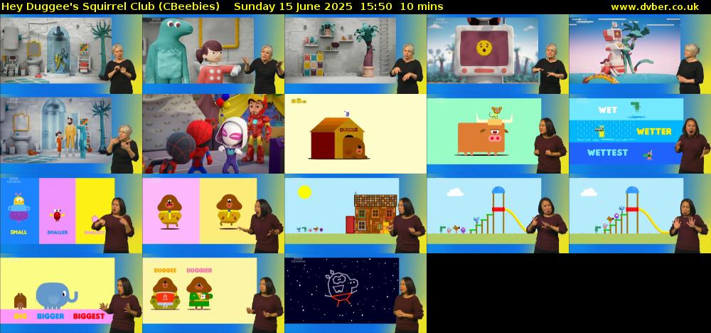 Hey Duggee's Squirrel Club (CBeebies) Sunday 15 June 2025 15:50 - 16:00