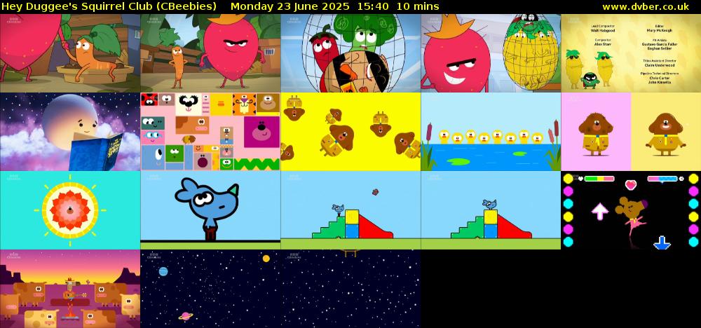 Hey Duggee's Squirrel Club (CBeebies) Monday 23 June 2025 15:40 - 15:50