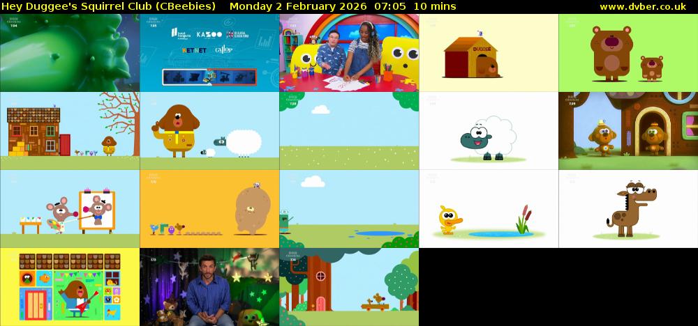 Hey Duggee's Squirrel Club (CBeebies) Monday 2 February 2026 07:05 - 07:15