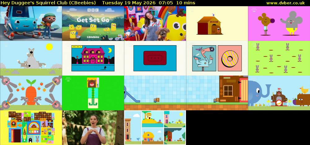 Hey Duggee's Squirrel Club (CBeebies) Tuesday 19 May 2026 07:05 - 07:15