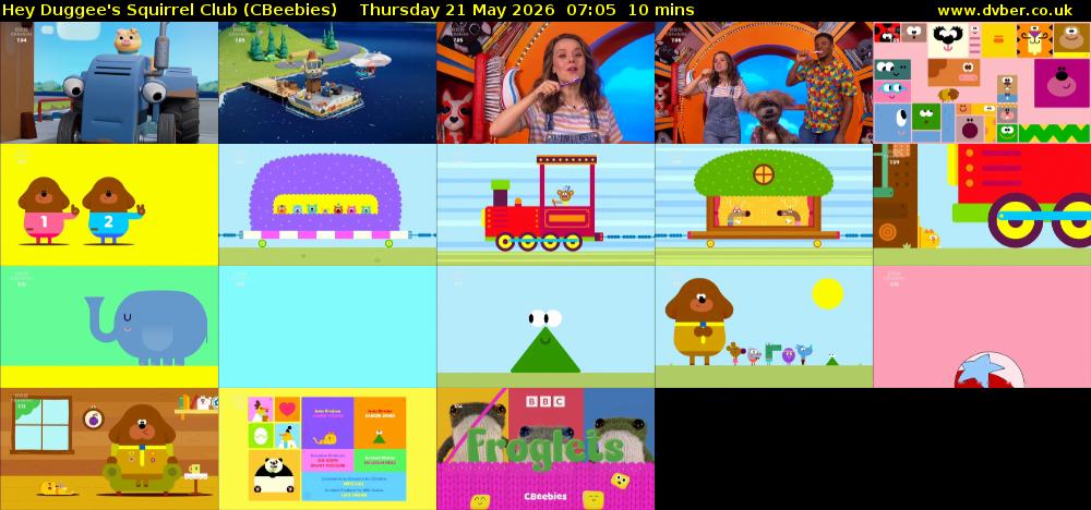 Hey Duggee's Squirrel Club (CBeebies) Thursday 21 May 2026 07:05 - 07:15