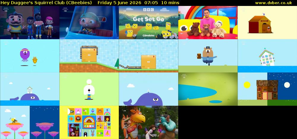 Hey Duggee's Squirrel Club (CBeebies) Friday 5 June 2026 07:05 - 07:15