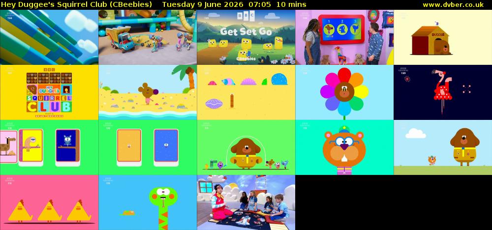 Hey Duggee's Squirrel Club (CBeebies) Tuesday 9 June 2026 07:05 - 07:15