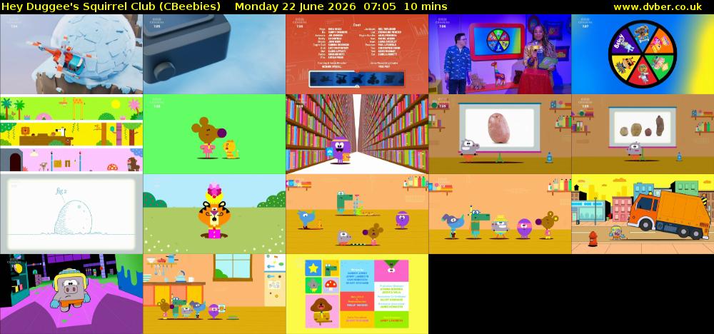 Hey Duggee's Squirrel Club (CBeebies) Monday 22 June 2026 07:05 - 07:15
