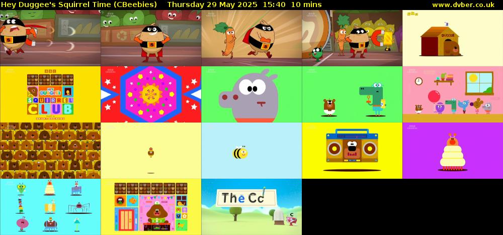 Hey Duggee's Squirrel Time (CBeebies) Thursday 29 May 2025 15:40 - 15:50