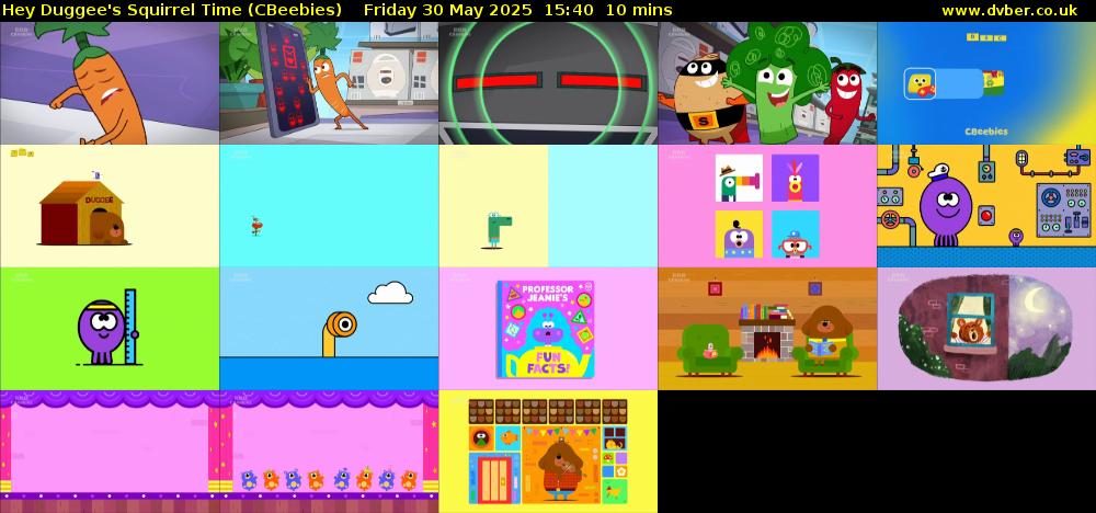 Hey Duggee's Squirrel Time (CBeebies) Friday 30 May 2025 15:40 - 15:50