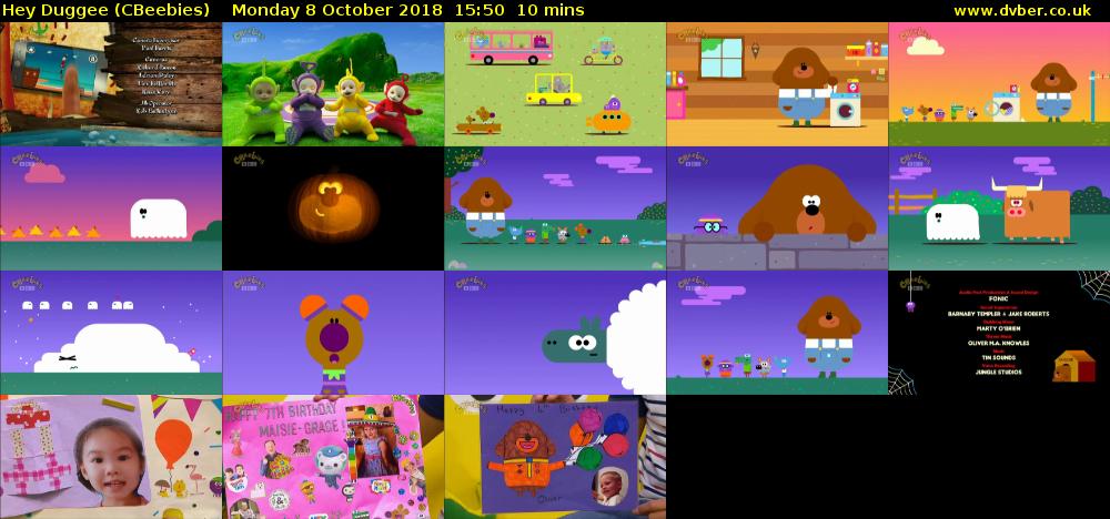 Hey Duggee (CBeebies) Monday 8 October 2018 15:50 - 16:00