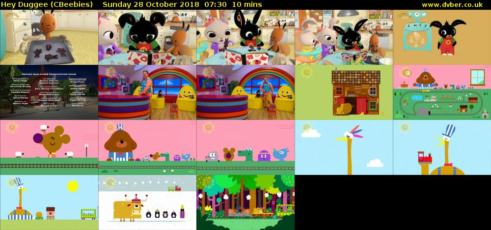 Hey Duggee (CBeebies) Sunday 28 October 2018 07:30 - 07:40