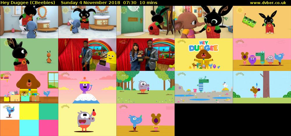 Hey Duggee (CBeebies) Sunday 4 November 2018 07:30 - 07:40
