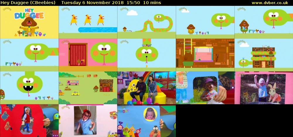 Hey Duggee (CBeebies) Tuesday 6 November 2018 15:50 - 16:00