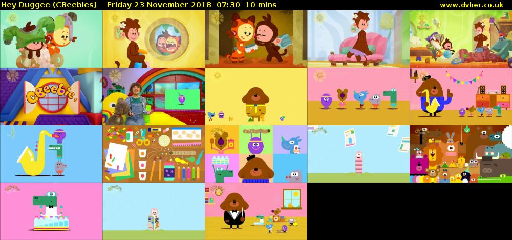 Hey Duggee (CBeebies) Friday 23 November 2018 07:30 - 07:40