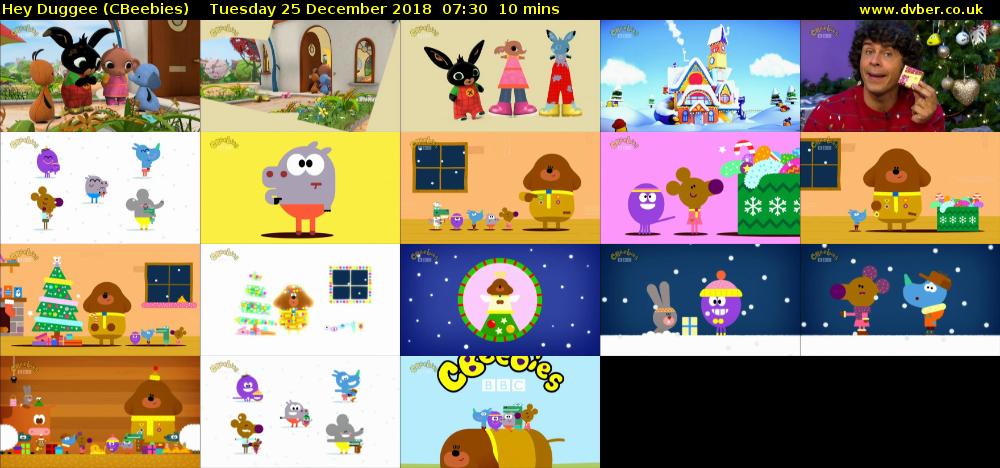 Hey Duggee (CBeebies) Tuesday 25 December 2018 07:30 - 07:40