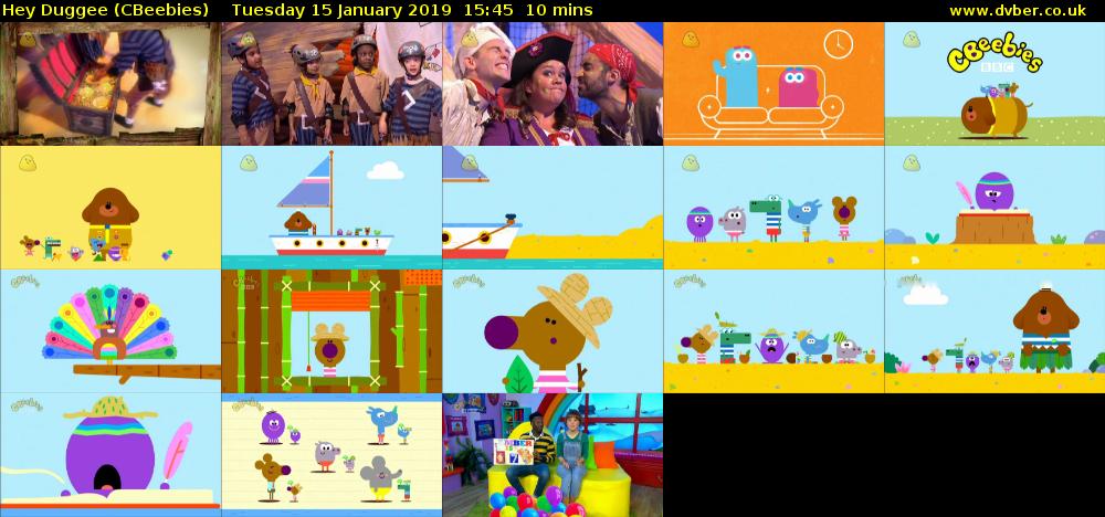 Hey Duggee (CBeebies) Tuesday 15 January 2019 15:45 - 15:55