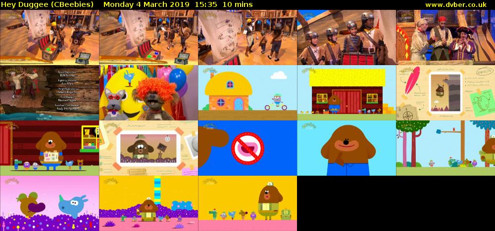 Hey Duggee (CBeebies) Monday 4 March 2019 15:35 - 15:45